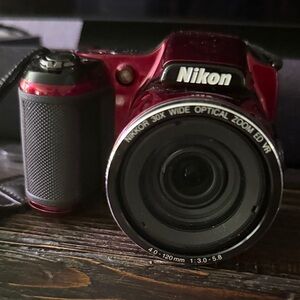Nikon Burgundy Digital Camera with 30x Zoom